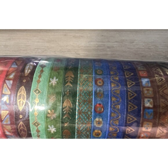 26 Rolls Washi Tape Multicolor Metallic Crafts Scrapbook Junk Journal Gift Wrap - Picture 12 of 14